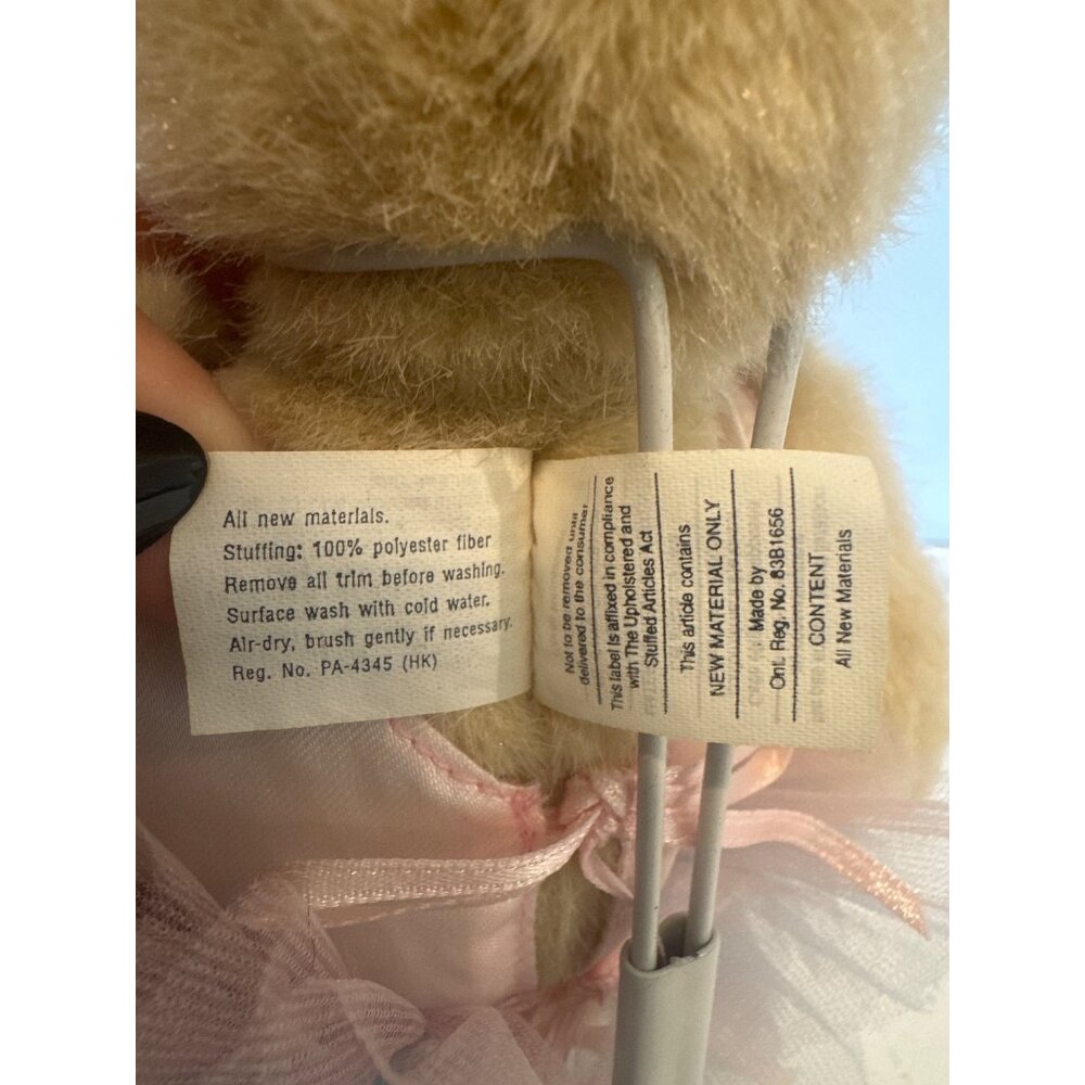 Vtg Muffy Vanderbear 1982 & Hoppy Vanderhare 1990 Ballerina Plush Paw de Deux 8" - Picture 8 of 10